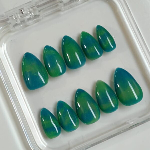 Faux Ongles Press-on "Terre" - Collection Galaxie