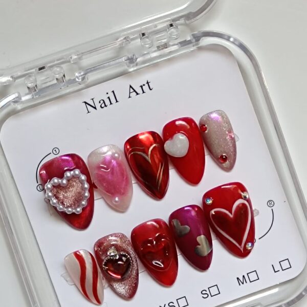 Faux Ongles Press-on "Sweet Heart" - Collection Princesse